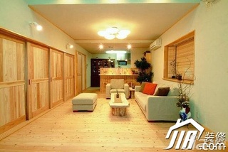 日式风格公寓简洁经济型120平米客厅沙发图片