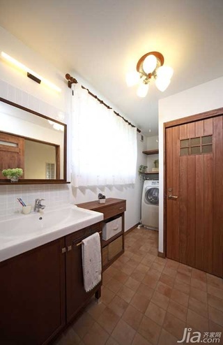 日式风格公寓经济型90平米浴室柜图片