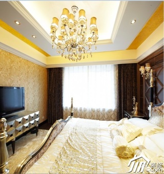 混搭风格公寓舒适富裕型120平米卧室床效果图