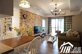 美式乡村风格小户型富裕型客厅沙发图片