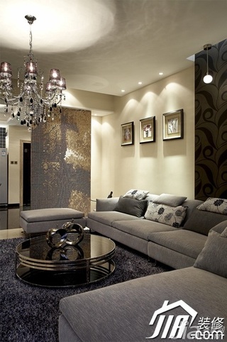 简约风格三居室15-20万120平米客厅沙发效果图