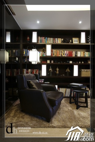 简约风格公寓简洁富裕型110平米书房书桌图片