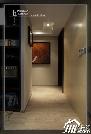 简约风格公寓富裕型110平米过道书架效果图