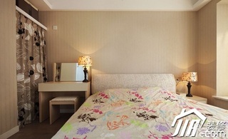 混搭风格公寓简洁富裕型卧室床图片