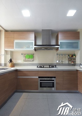 混搭风格公寓简洁富裕型厨房灯具效果图