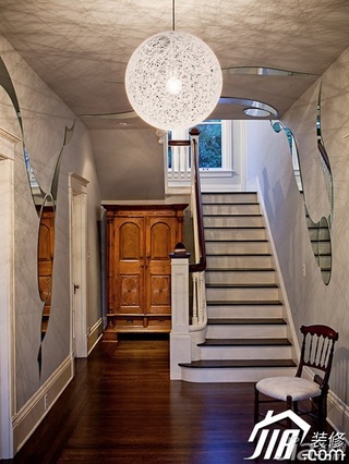 简约风格复式富裕型楼梯灯具效果图