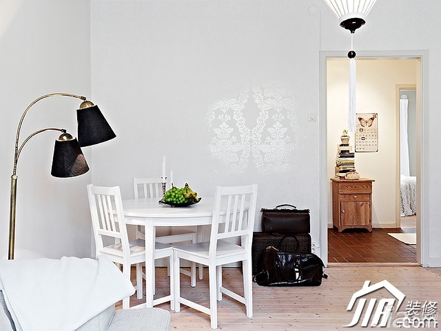 北欧风格,一居室装修,50平米装修,欧式风格,餐厅,餐桌,灯具