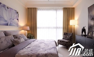 简约风格公寓富裕型卧室窗帘效果图