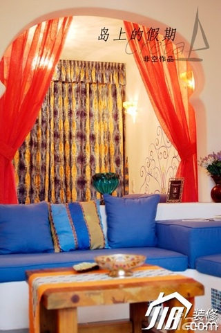 非空东南亚风格小户型经济型客厅沙发图片