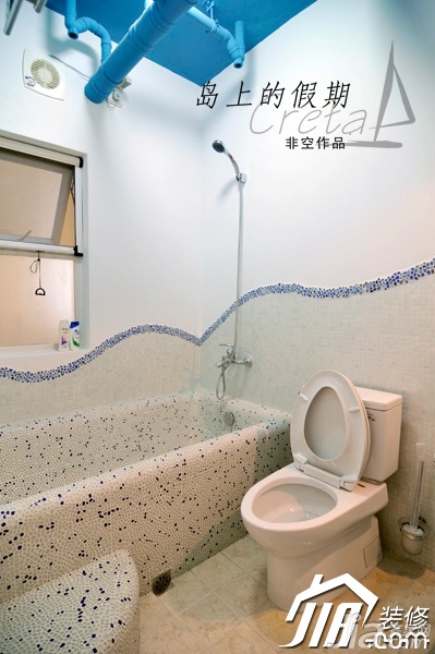 非空,经济型装修,小户型装修,东南亚风格,卫浴间,浴缸,马桶,灯具