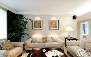 混搭风格公寓温馨富裕型90平米客厅沙发背景墙沙发图片