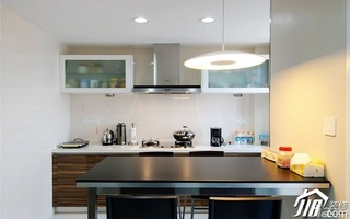 混搭风格公寓富裕型90平米厨房吧台橱柜定制