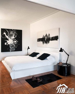 简约风格公寓舒适富裕型卧室床效果图