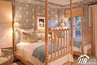 欧式风格公寓舒适5-10万90平米卧室床图片