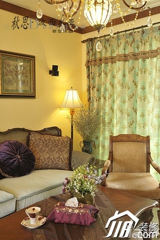 非空东南亚风格公寓客厅沙发效果图
