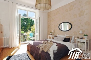混搭风格公寓舒适富裕型卧室床效果图