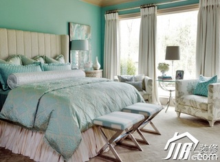 混搭风格公寓小清新富裕型卧室床图片