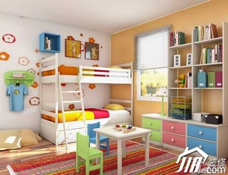混搭风格公寓舒适富裕型儿童房床效果图
