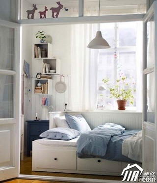 宜家风格公寓舒适经济型卧室床图片