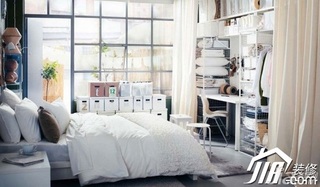 宜家风格公寓舒适经济型卧室床图片