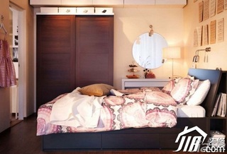 宜家风格公寓舒适经济型卧室床效果图