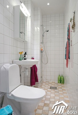 北欧风格小户型50平米浴室柜图片