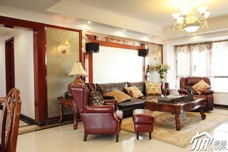 新古典风格公寓古典豪华型120平米客厅沙发背景墙沙发效果图