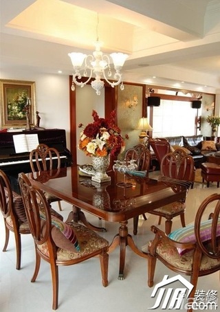 新古典风格公寓古典豪华型120平米餐厅餐桌图片