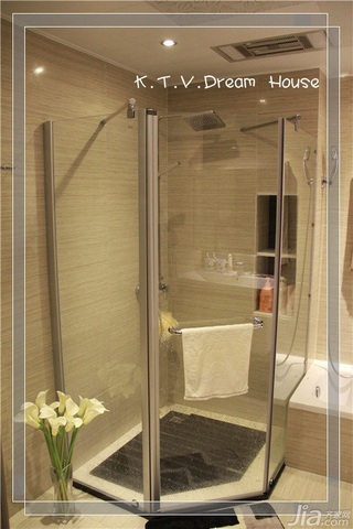 混搭风格复式富裕型90平米淋浴房定做