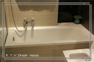 混搭风格复式富裕型90平米浴缸图片