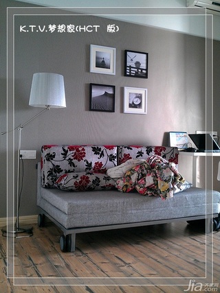 混搭风格复式富裕型90平米客厅沙发效果图