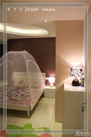 混搭风格复式富裕型90平米儿童房床图片