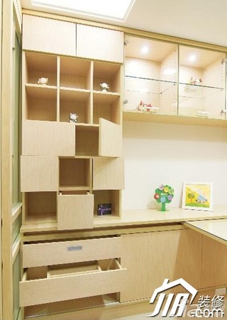 简约风格二居室简洁70平米书房书桌图片