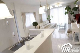 简约风格二居室简洁白色5-10万80平米客厅沙发效果图