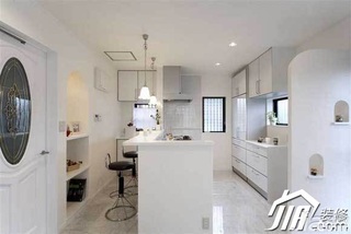 简约风格二居室简洁白色5-10万80平米厨房灯具图片