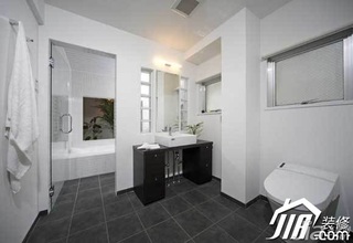 简约风格二居室简洁白色5-10万80平米卫生间洗手台效果图