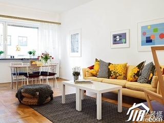 简约风格一居室简洁5-10万客厅沙发背景墙沙发图片