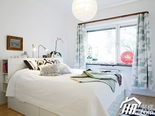 简约风格一居室简洁5-10万卧室卧室背景墙床图片
