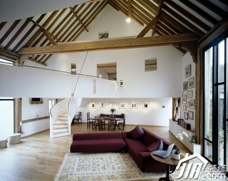 loft风格复式客厅沙发效果图