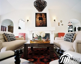 欧式风格舒适富裕型客厅沙发背景墙沙发效果图