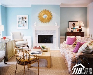 欧式风格简洁富裕型客厅沙发效果图