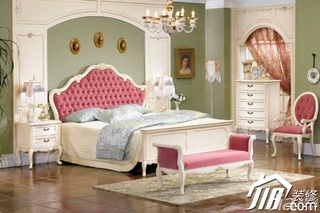 欧式风格别墅浪漫豪华型卧室卧室背景墙床效果图