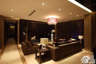 简约风格公寓大气黑色富裕型90平米客厅沙发图片