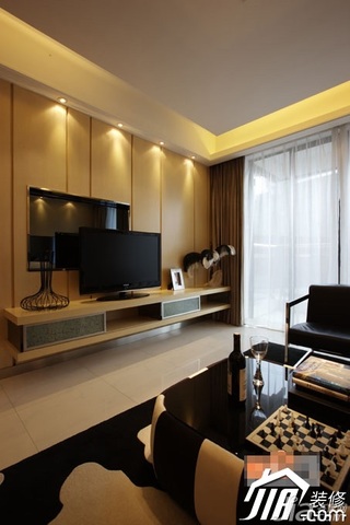 简约风格公寓富裕型90平米客厅电视柜效果图