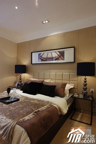 简约风格公寓富裕型90平米卧室卧室背景墙床效果图