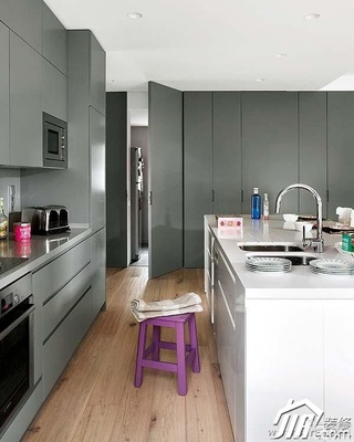 欧式风格别墅实用富裕型厨房橱柜安装图