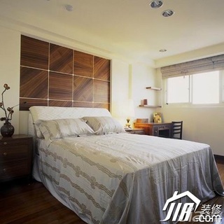 简约风格公寓简洁经济型卧室卧室背景墙床效果图