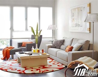 简约风格公寓简洁10-15万120平米客厅沙发背景墙沙发效果图