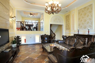 新古典风格公寓富裕型130平米客厅沙发图片