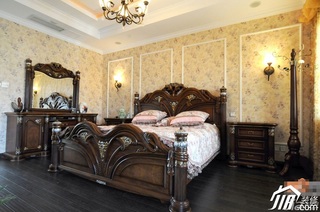 新古典风格公寓舒适富裕型130平米卧室床效果图